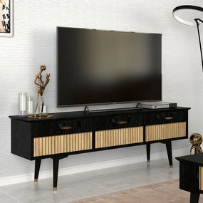 Megapap Έπιπλο Τηλεόρασης Bolea Modern Black 150x35x49,7 Εκ.