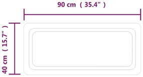 vidaXL Καθρέφτης Μπάνιου με LED 40x90 εκ.