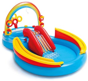 INTEX Πισίνα Φουσκωτή Rainbow Ring Play Center 297x193x135 εκ. 57453NP