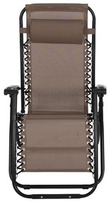 Καρέκλα - Πολυθρόνα COMPANION RELAX C5095.14 Μαύρο Μέταλλο με Σαμπανί Textiline 67x145x110Υεκ. 2αδα 67x145x110 εκ.