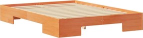 vidaXL Σκελετός Κρεβατιού Καφέ 135 x 190 cm