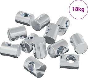 vidaXL Βίδες κουμπώματος 3462 pcs Ασημί M6 x 13 mm Μέταλλο