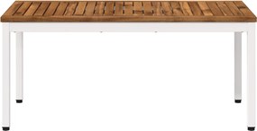 vidaXL Τραπεζάκι σαλονιού Φυσικό και Λευκό 50 x 100,5 x 45 εκ.