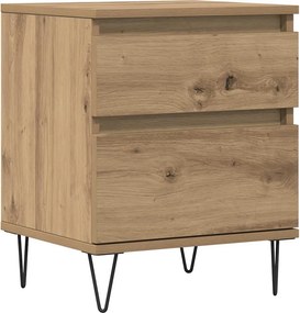 vidaXL Κομοδίνο τεχνίτης Δρυς 40x35x50 εκ. από Επεξεργασμένο Ξύλο