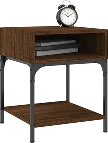 vidaXL Κομοδίνα 2 τεμ Καφέ Δρυς 40x41x50 εκ. από Επεξεργασμένο Ξύλο