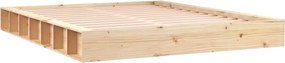 vidaXL Πλαίσιο Κρεβατιού 150 x 200 εκ. Μασίφ Ξύλο King Size
