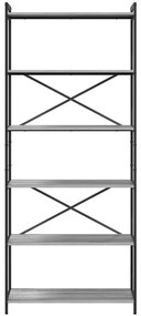 vidaXL Βιβλιοθήκη Γκρι sonoma 80 x 30 x 188 εκ Επεξεργασμένο ξύλο