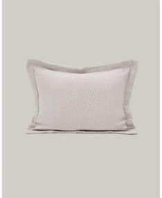 3D Ζακάρ Oxford Μαξιλαροθήκη Γεωμετρικό Pattern Augerinos σε 6 Αποχρώσεις 50x70 5cm Γκρι - Μπεζ
