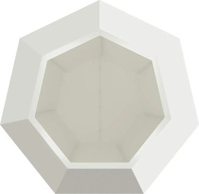 vidaXL Γλάστρα 2 pcs Λευκό 75 x 75 x 60 εκ Ατσάλι