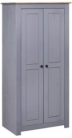 vidaXL Ντουλάπα Γκρι 80 x 50 x 171,5 εκ. από Μασίφ Ξύλο Πεύκου Panama