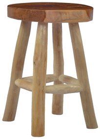 vidaXL Σκαμπό Καφέ από Μασίφ Ξύλο Teak