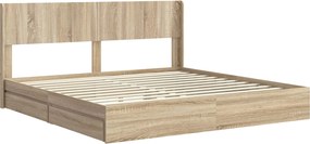 vidaXL Καλάθι με αποθήκη και κεφαλάρι Sonoma Δρυς 180 x 200 cm