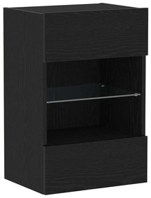 vidaXL Σετ επίπλου τηλεόρασης Επιτοίχιο 2 pcs Μαύρο 40 x 30 x 60,5 cm