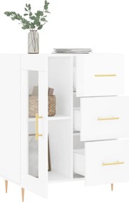 vidaXL Ντουλάπι Γυαλιστερό Λευκό 69,5x34x90 εκ. Επεξεργασμένο Ξύλο