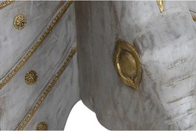 Έπιπλο Εισόδου DKD Home Decor Λευκό Γκρι Χρυσό 80 x 30 x 96 cm Ελέφαντας