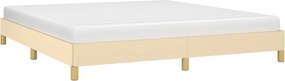 vidaXL Σκελετός Κρεβατιού Χωρίς Στρώμα Κρεμ 180x200 εκ. Υφασμάτινο