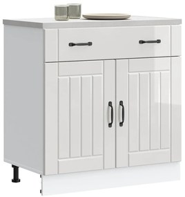 vidaXL ντουλάπι βάσης κουζίνας Lucca Λευκό Υψηλής στιλπνότητας