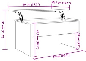 ΤΡΑΠΕΖΑΚΙ ΣΑΛΟΝΙΟΥ ΑΡΤΙΣΙΑΝΗ ΔΡΥΣ 80X50,5X41,5 ΕΚ ΕΠΕΞΕΡΓ. ΞΥΛΟ 856931