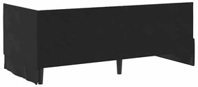vidaXL Κρεβάτι Γωνίας με κεφαλάρι Μαύρο 90 x 190 cm Βελούδο