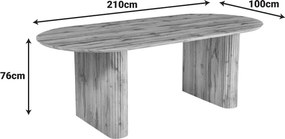 Τραπέζι Nembou pakoworld mdf σε oak απόχρωση 210x100x76εκ