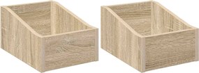 vidaXL Κουτί LP 2 τμχ. Sonoma Δρυς 23 x 33 x 16 εκ. Επεξεργασμένο Ξύλο