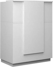 Γραφείο υποδοχής - reception Gemini Megapap χρώμα λευκό 90x50x110εκ.