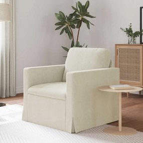 vidaXL Καναπές Κρεμ 78 x 78 x 80 εκ. Βελούδο