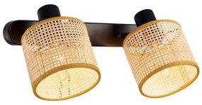 Σποτ Φωτιστικό Τοίχου Δίφωτο Πλέγμα Erica 4274800 Viokef 4274800 Καφέ
