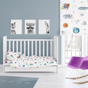 Σεντόνια Βρεφικά Space (Σετ 3τμχ) 188 White DimCol Cradle 120x160cm 100% Βαμβάκι