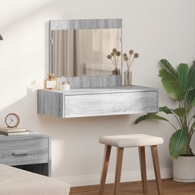vidaXL Τοίχος με Είδη Περιποίησης Γκρι Sonoma 83x40x70 εκ