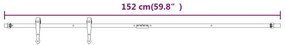 vidaXL Μηχανισμός Συρόμενης Πόρτας Μίνι Λευκός 152 εκ. Ανθρακοχάλυβας