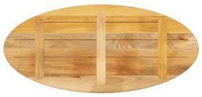 vidaXL Επιφάνεια Τραπεζιού Οβάλ 100x40x2,5 εκ. Μασίφ Ξύλο Μάνγκο