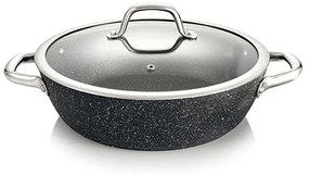 Πλακερό Με Γυάλινο Καπάκι President Stone 780356 Φ28cm Anthracite Tescoma 28cm