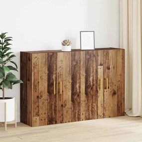 vidaXL Ντουλάπια Τοίχου 2 pcs Παλαιό ξύλο 69.5 x 34 x 90 εκ.