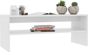 vidaXL Τραπεζάκι Σαλονιού Λευκό 100 x 40 x 40 εκ. από Επεξ. Ξύλο