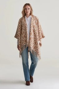 Γυναικείο πόντσο Gant G PATTERN Caramel Beige