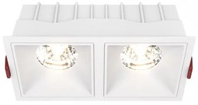 Χωνευτό Σποτ Οροφής Alfa LED 30W 3000K Διπλό Λευκό DL043-02-15W3K-D-SQ-W MAYTONI DL043-02-15W3K-SQ-W Λευκό