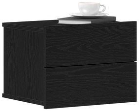 vidaXL Κομοδίνα 2 τμχ Μαύρο Ξύλο 40x30x30 εκ Επεξεργασμένο ξύλο