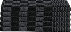 vidaXL Σετ Πετσετών 20 Τεμαχίων Μαύρο και Γκρι Βαμβακερές