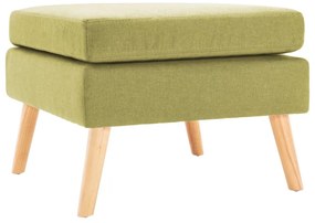 vidaXL Σκαμπό/Υποπόδιο Πράσινο Υφασμάτινο