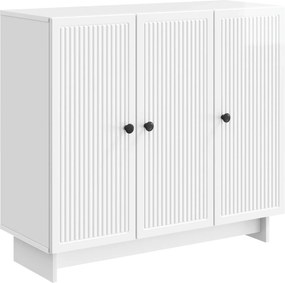 vidaXL Πλαϊνό γραφείο Γυαλιστερό Λευκό 89 x 34,5 x 80 εκ