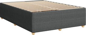 vidaXL Κρεβάτι Boxspring με Στρώμα Σκούρο Γκρι 160x200 εκ Υφασμάτινο