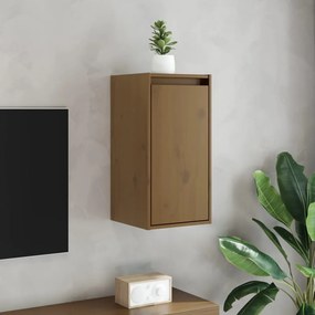 vidaXL Ντουλάπια Τοίχου 2 τεμ. Καφέ Μελί 30x30x60 εκ Μασίφ Ξύλο Πεύκου