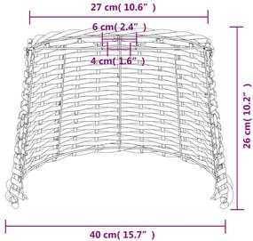 Καπέλο Φωτιστικού Καφέ Ø40x26 εκ. από Wicker - Καφέ