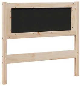 vidaXL Ταπετσαρισμένο κεφαλάρι Καφέ 100 cm Στερεά ξυλεία πεύκου