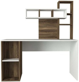 Γραφείο Coral 731WAT3810 140x60x153,8cm White-Walnut