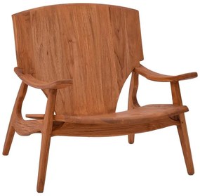 Πολυθρόνα Brazin φυσικό teak ξύλο 72x71x77εκ 67x76x78.5 εκ.