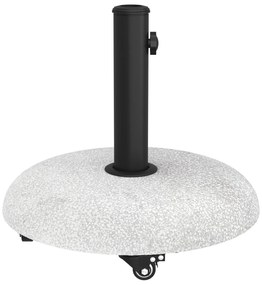 vidaXL Βάση ομπρέλας με ρόδες για 37/42/52/58mm Στύλους Ανοιχτό Γκρι Σκυρόδεμα