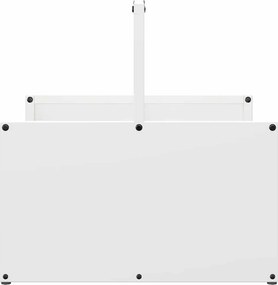 vidaXL Ράφι Καυσόξυλων Λευκό 40x40x40 εκ. Χάλυβας ψυχρής έλασης