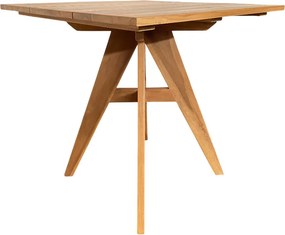 Τραπέζι Cadrada pakoworld teak ξύλο σε φυσική απόχρωση 80x80x76εκ